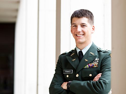 military student in uniform
