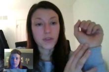 Graduate nursing students practice delivering telehealth care.