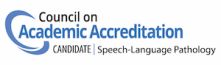 Council on Academic Accreditation Candidate Speech-Language Pathology SLP logo