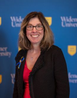 Jill Borin at the alumni awards ceremony smiling