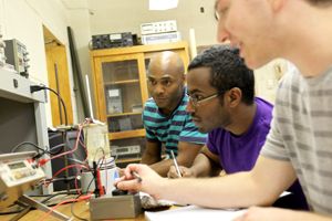 Students pursuing a bachelor's of science in electrical engineering study in one of the electrical engineering major's facilities.