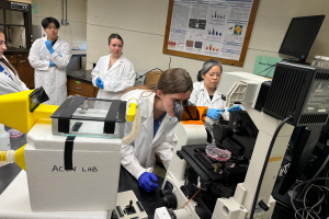 Widener biomedical engineering graduate students conducting research