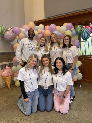 Olivia and friends at Widener