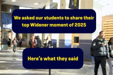 Graphic photo asks: What was your top Widener moment of 2025?