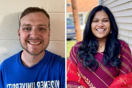 Headshot images of Gavin Poole and Kripaya Varghese are combined side by side.
