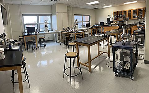 Robotics Engineering Criswell Lab includes a variety of equipment to support teaching and research activities.