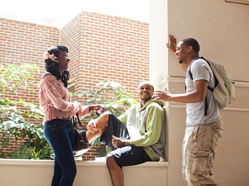 Students Talking in University Center