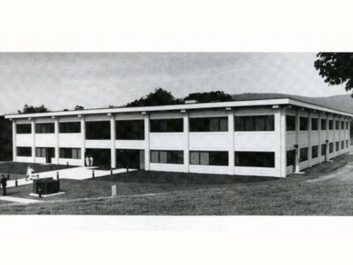 A photo of Commonwealth Law School's campus from it's opening